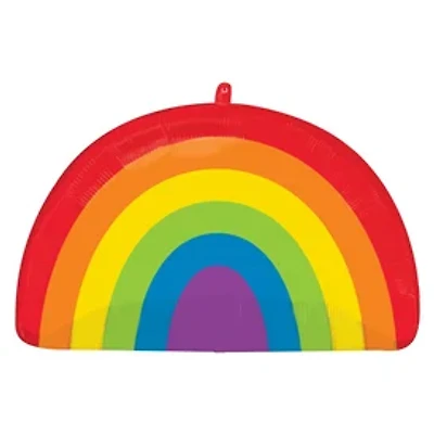 INFLATED Rainbow Shaped Balloon 25in