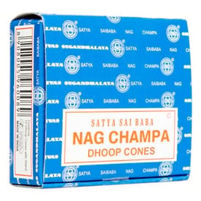 Satya® Nag Champa incense Cones 12-Count