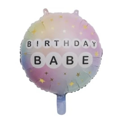INFLATED Birthday Babe Foil Balloon 18in