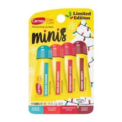 Carmex Minis Limited Edition Moisturising Lip Balm 4-Pack