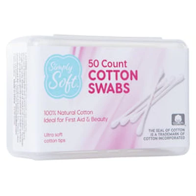 Simply Soft™ Cotton Swabs Travel Pack 50-Count