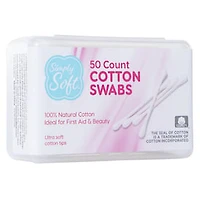 Simply Soft™ Cotton Swabs Travel Pack 50-Count