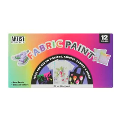 Artist Concepts™ Fabric Paint 12-Pack