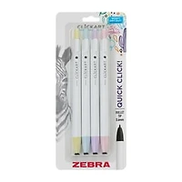 Zebra Clickart Retractable Felt Tip Pen 4-Pack