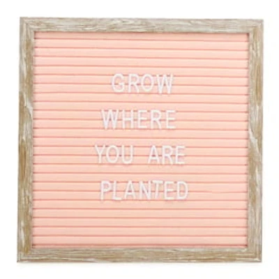 Cafe Felt Letterboard 10in - Peach w/ Wood Frame