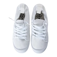 Ladies White Scrunch Back Sneakers