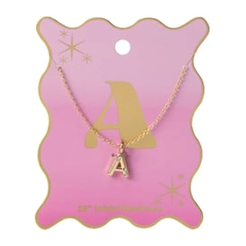 Initial Letter Necklace Floral
