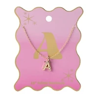 Initial Letter Necklace Floral