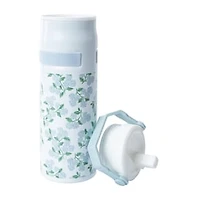 White Printed Hydrachug Stainless Steel Bottle 32oz