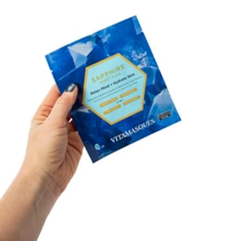 Sapphire Gemstone Face Sheet Mask