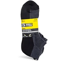 Men's Performance Low Cut Socks Black & Gray 5-Pack