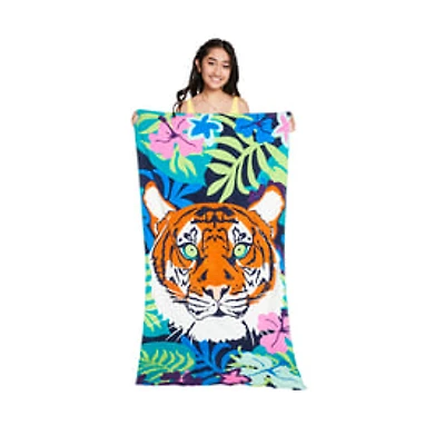 Tiger Beach Towel 30in x 60in