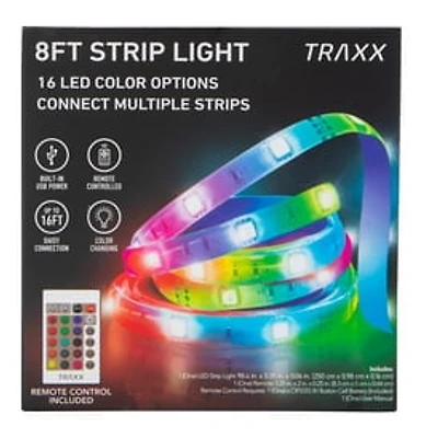 8ft Multicolor LED Light Strip With Remote