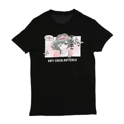 Anime Anti-Social Butterfly Graphic Tee