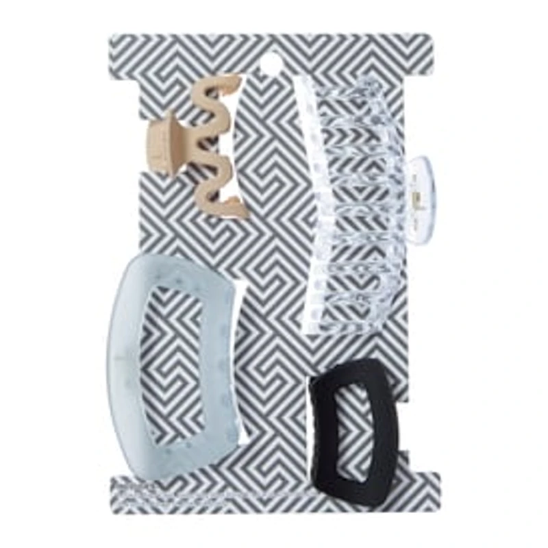 Assorted Claw Hair Clips 4-Pack