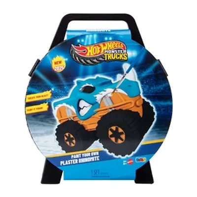 Hot Wheels Monster Trucks Paint Your Own Plaster Rhinomite Set