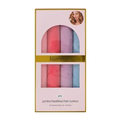 Hairology® Jumbo Heatless Hair Curlers 4-Pack
