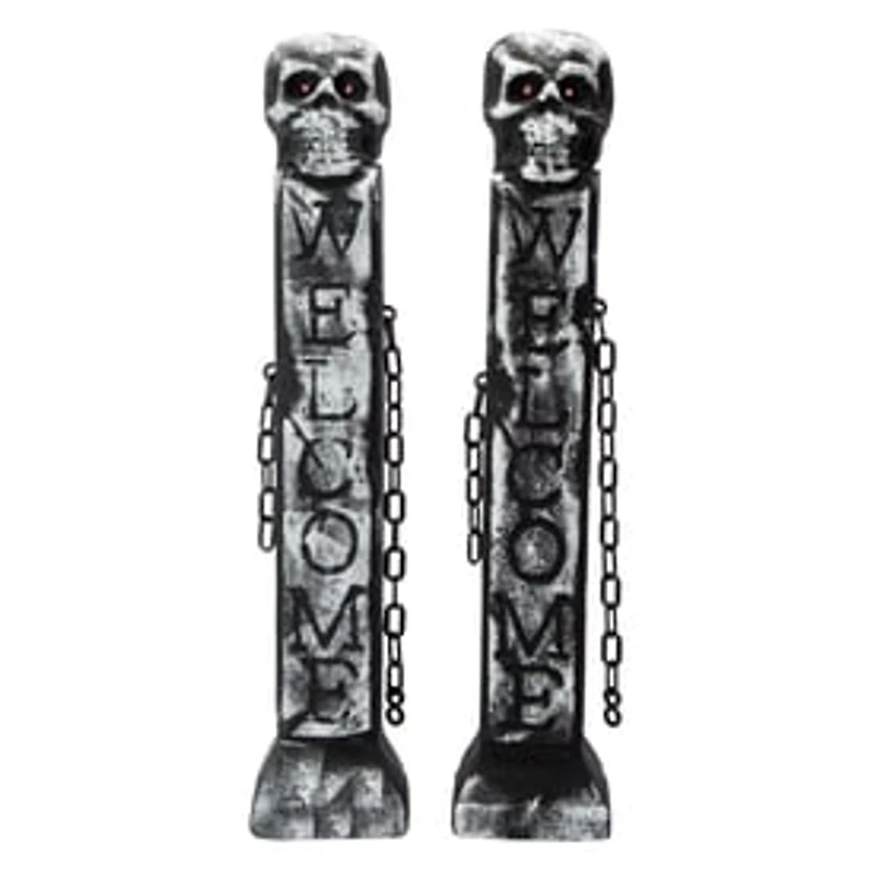 LED Fence Post Halloween Decor 2-Count