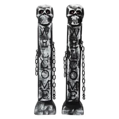 LED Fence Post Halloween Decor 2-Count
