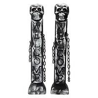 LED Fence Post Halloween Decor 2-Count