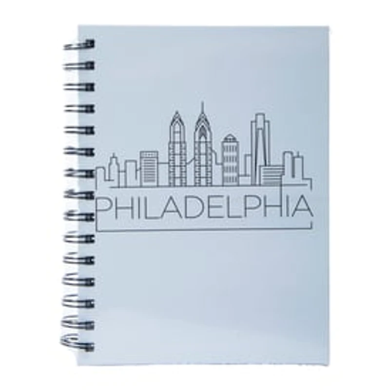 Philadelphia Skyline Line Drawing Spiral Notebook