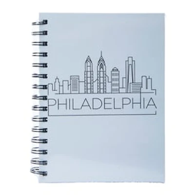Philadelphia Skyline Line Drawing Spiral Notebook