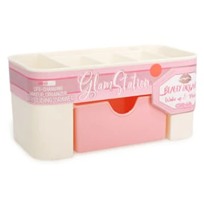 Glam Station Makeup Organizer With Sliding Drawer