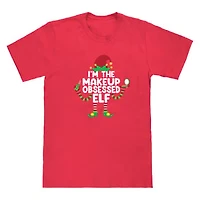 Makeup Obsessed Elf Christmas Graphic Tee