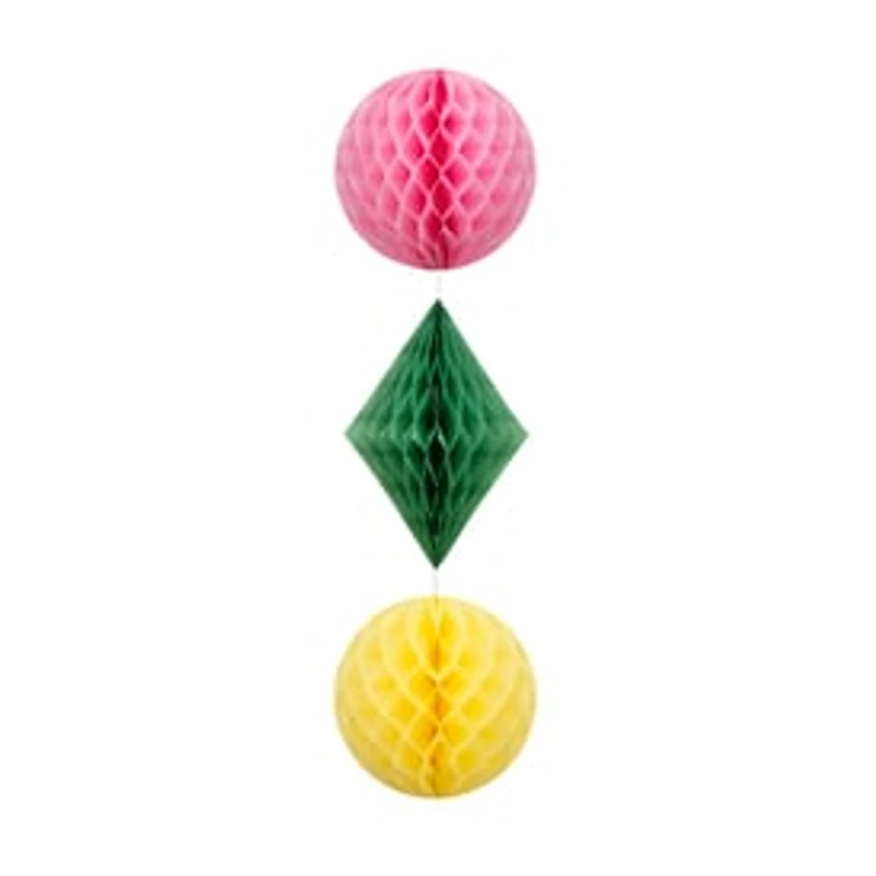 Pastel Geometric Honeycomb Decoration 32in