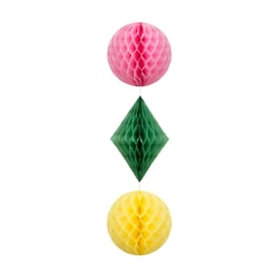 Pastel Geometric Honeycomb Decoration 32in