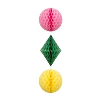 Pastel Geometric Honeycomb Decoration 32in
