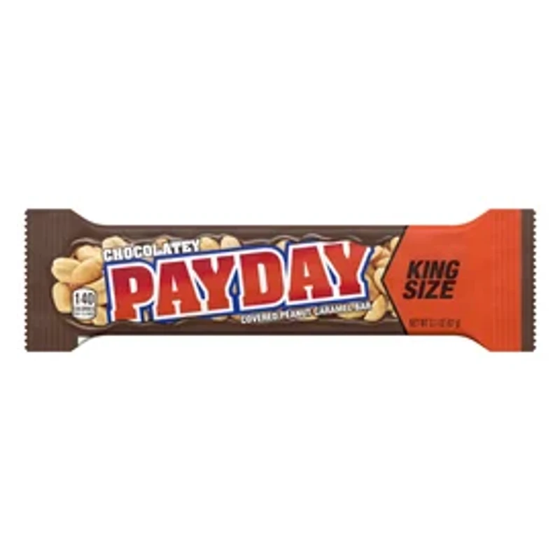 Payday Chocolatey Covered Peanut & Caramel King Size Candy Bar 3.1oz