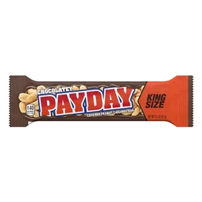 Payday Chocolatey Covered Peanut & Caramel King Size Candy Bar 3.1oz