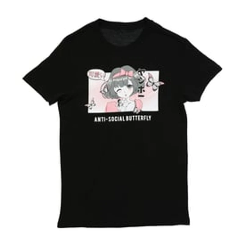 Anime Anti-Social Butterfly Graphic Tee
