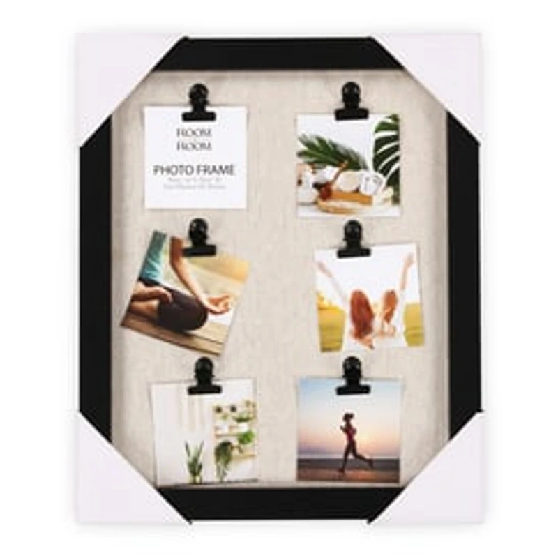Photo Collage Frame With 6 Clips 10in x 12in