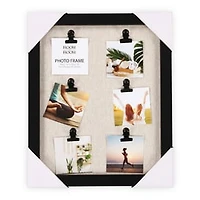 Photo Collage Frame With 6 Clips 10in x 12in