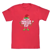 Makeup Obsessed Elf Christmas Graphic Tee