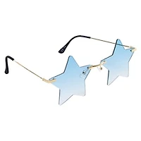 Ladies Rimless Metal Star Sunglasses
