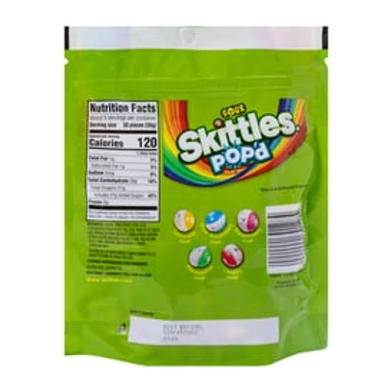 Skittles® Sour Pop'd Freeze Dried Candies 5.5oz