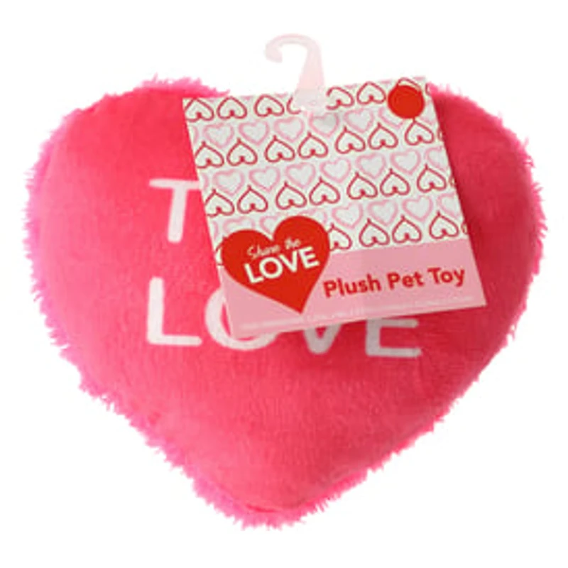 Valentine Candy Heart Pet Toy Plush 6in