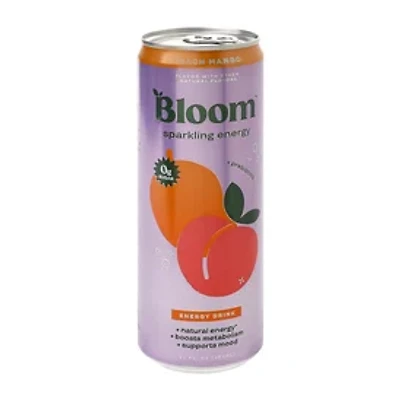 Bloom™ Peach Mango Prebiotics Sparkling Energy Drink 12oz
