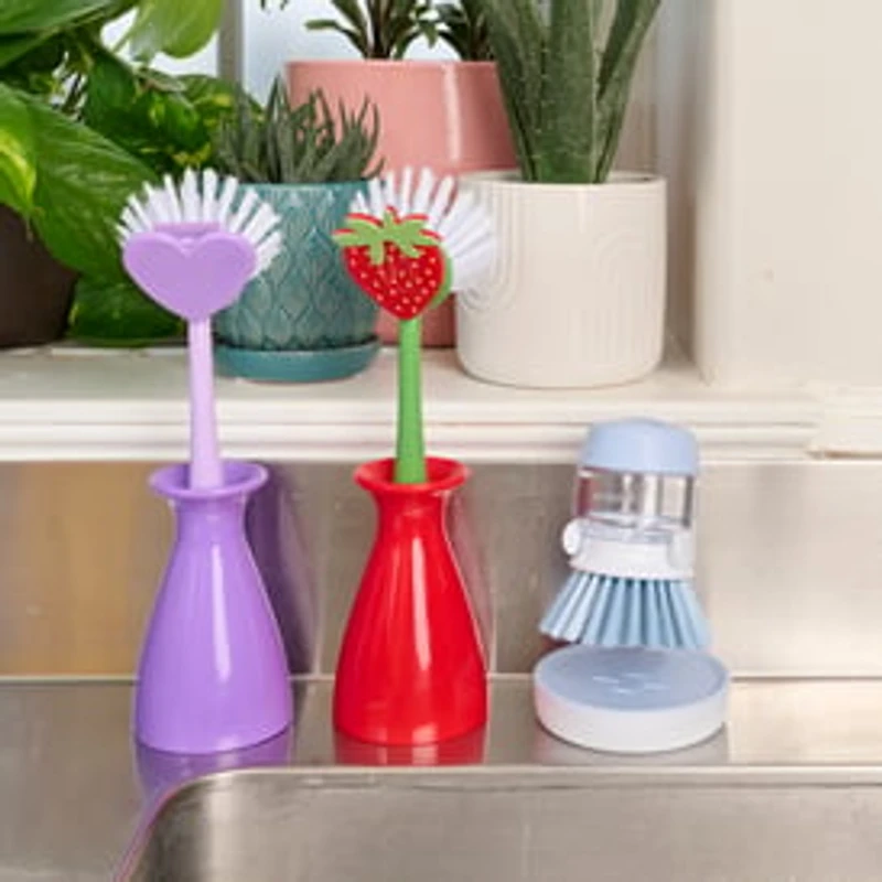 Themed Dish Brush & Holder