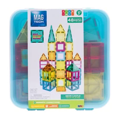 Mag Tech Neon Castle Tech Plates Set 48-Pieces