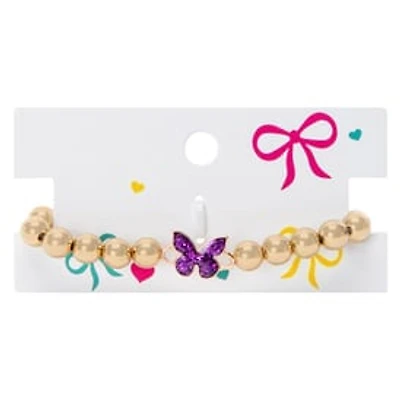 Gold Beaded Butterfly Bracelet