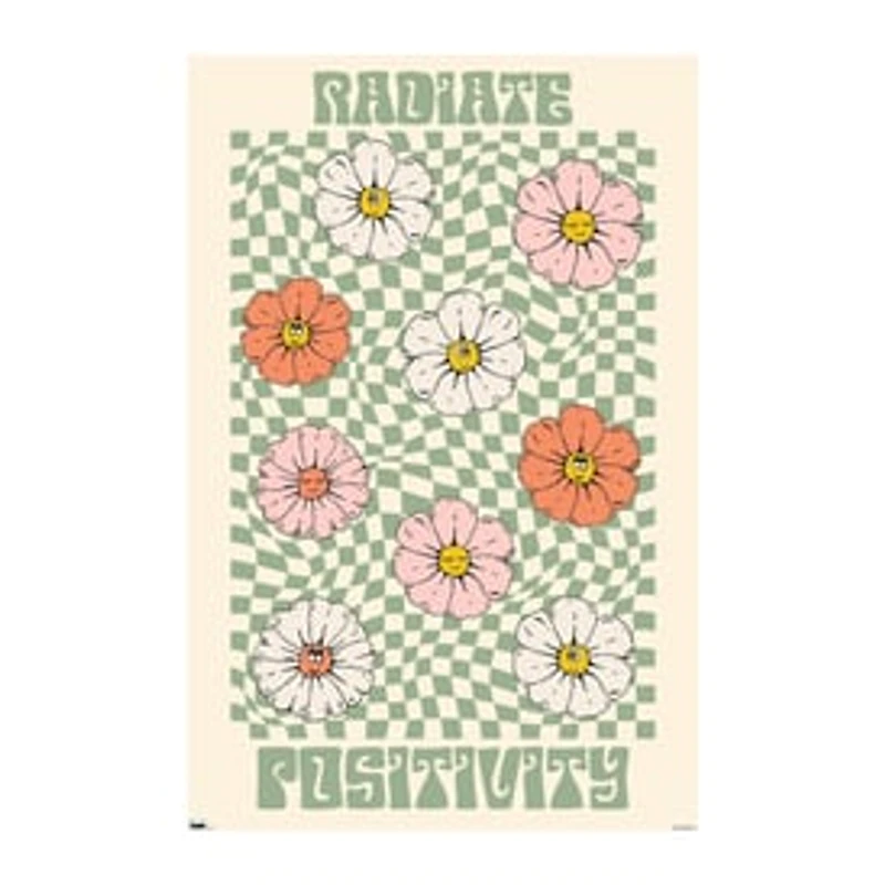 Radiate Positivity' Retro Poster 22.375in x 34in