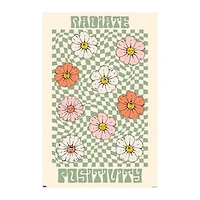 Radiate Positivity' Retro Poster 22.375in x 34in