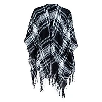 Plaid Woven Ruana Wrap