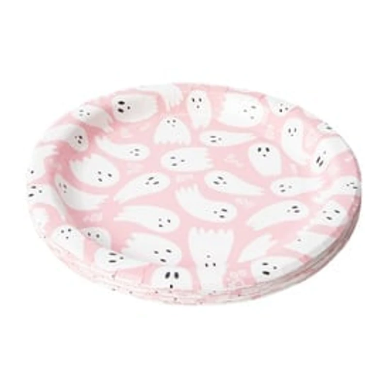 Halloween Pink Ghost Plate 10in 16-Count