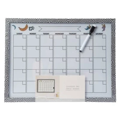 Framed Calendar Dry Erase Board 12in x 16in