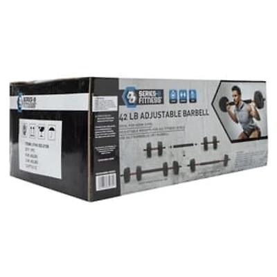 42 lb. Adjustable Barbell & Dumbbell Weights Set
